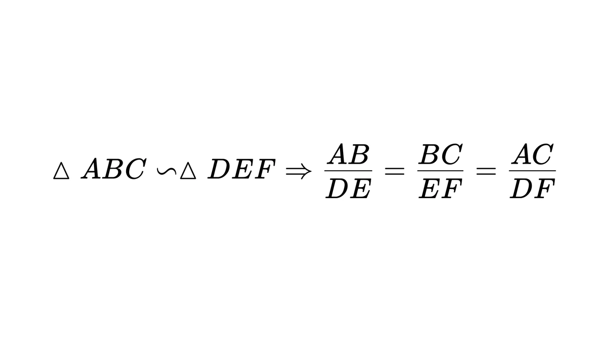 三角形ABC相似于三角形DEF,对应边成比例
